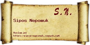 Sipos Nepomuk névjegykártya